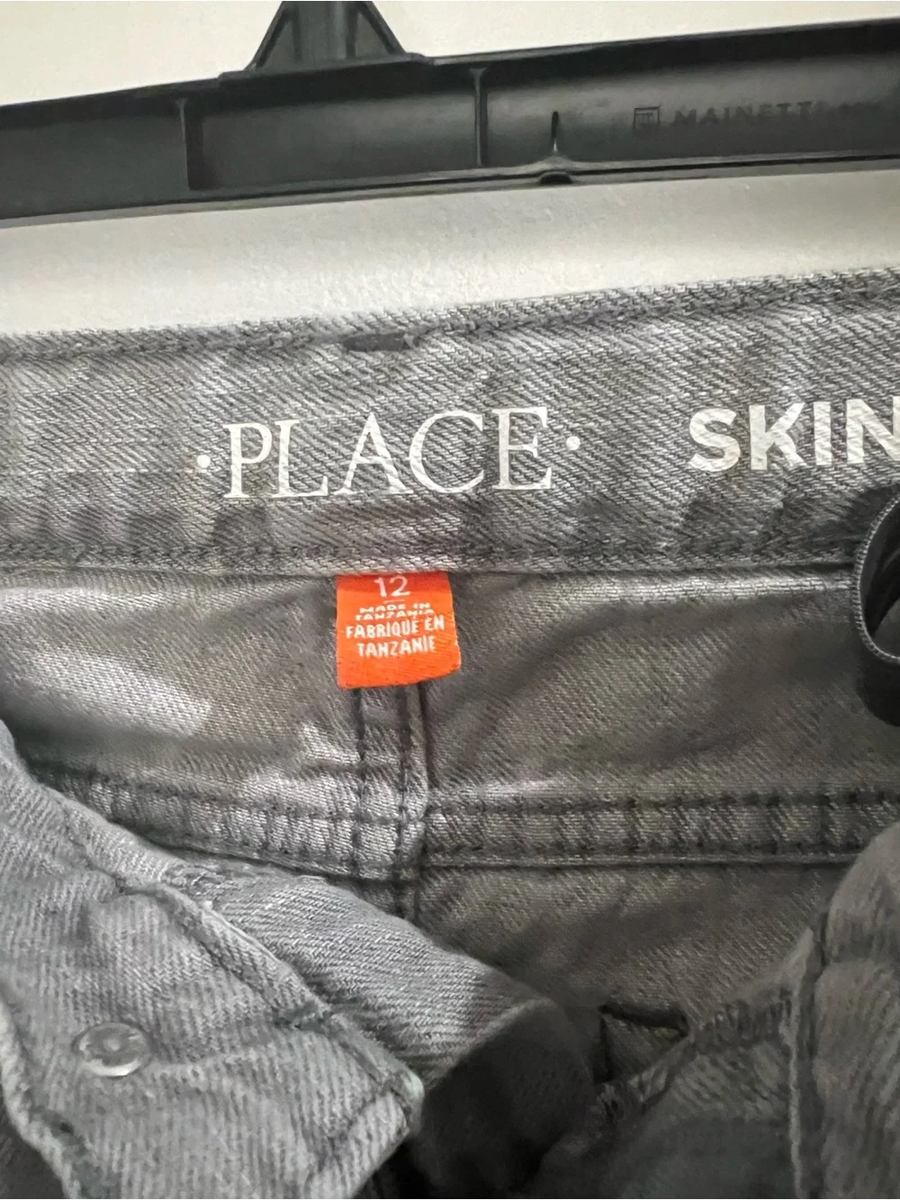 The Children’s Place Boys Size 12 Gray Skinny Jeans Stretch Denim